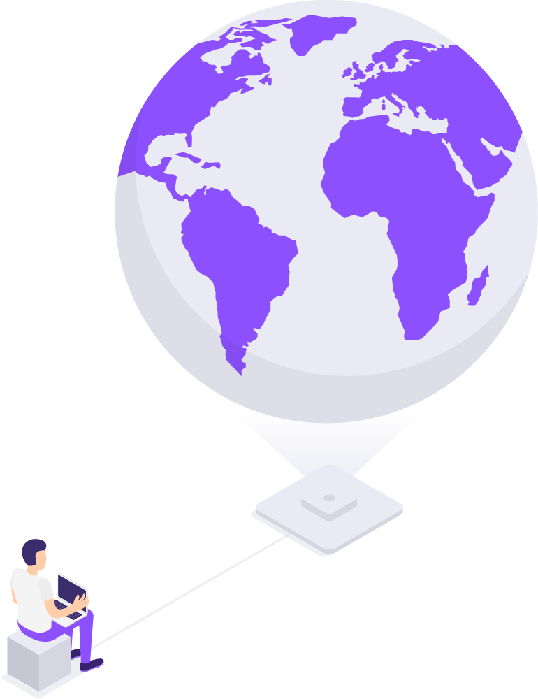 Image isométrique de la page d'accueil